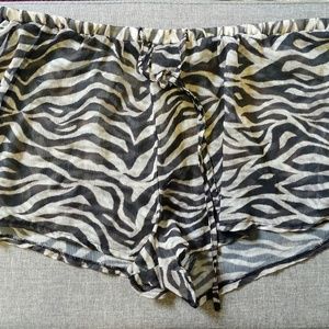 H&M | Zebra print swimware cover up shorts | Large
